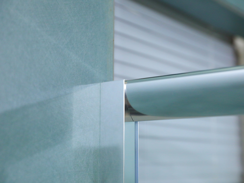 RE chrómový hliníkový rám z tvrdeného skla štvorcový posuvný sprchový kút s podnosom RE chrómový hliníkový rám z tvrdeného skla štvorcový posuvný sprchový kút s podnosom