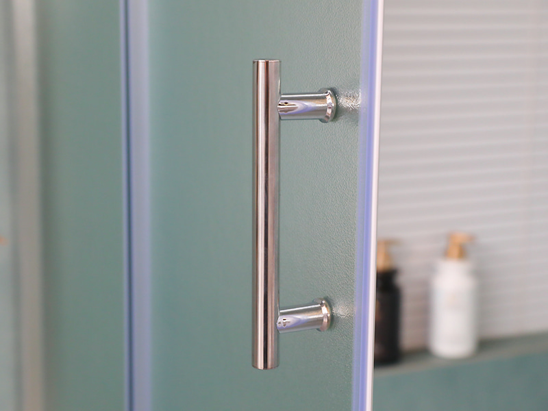 RE Posuvný sprchový kút, matné tvrdené sklo, chrómový hliníkový profil, rukoväť s dvojitými otvormi, s podnosom RE Posuvný sprchový kút, matné tvrdené sklo, chrómový hliníkový profil, rukoväť s dvojitými otvormi, s podnosom